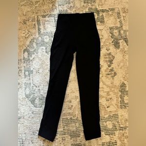 Lululemon leggings, black, with lace & mesh detail on the sides